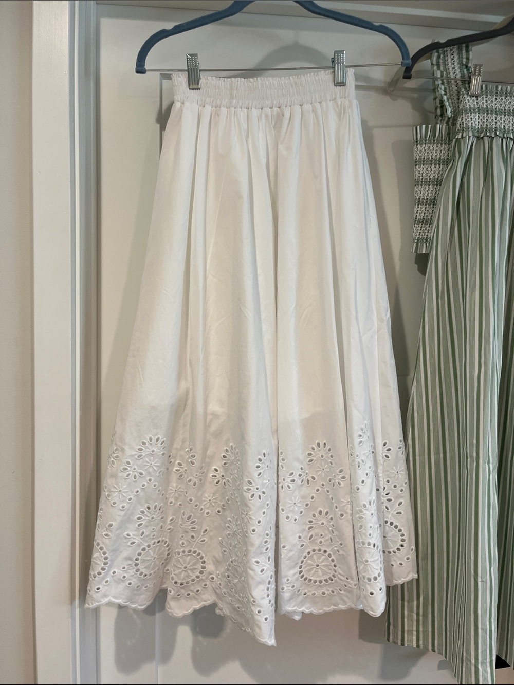 Hill House White Eyelet A-Line Skirt - Picture 2 of 4